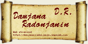 Damjana Radonjanin vizit kartica